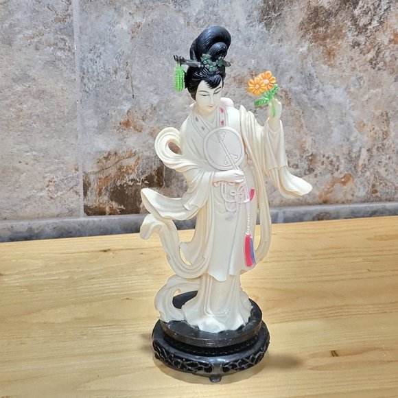 VTG Vita Hong Kong Geisha Woman Asian Girl Figurine Statue Celluloid Painted Dec - Picture 12 of 12
